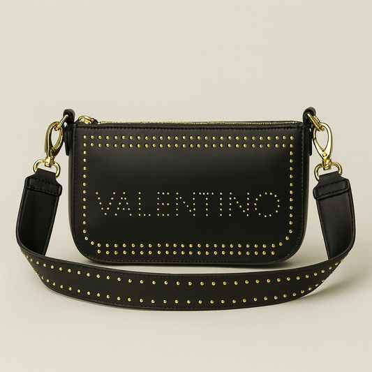Bolso Valentino negro con tachuelas doradas 🖤